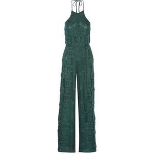 Miguelina Green Lace Jumpsuit